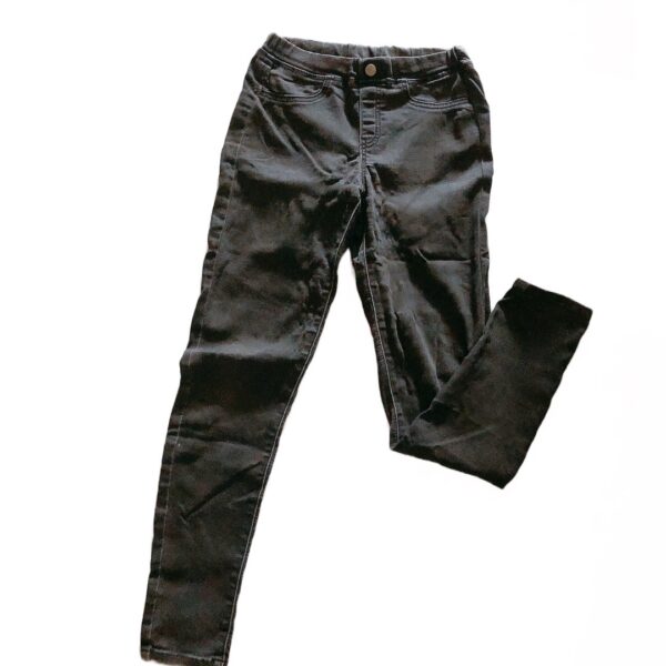 《GU》黑色窄管彈性兒童青少年牛仔長褲(155cm) NT$99