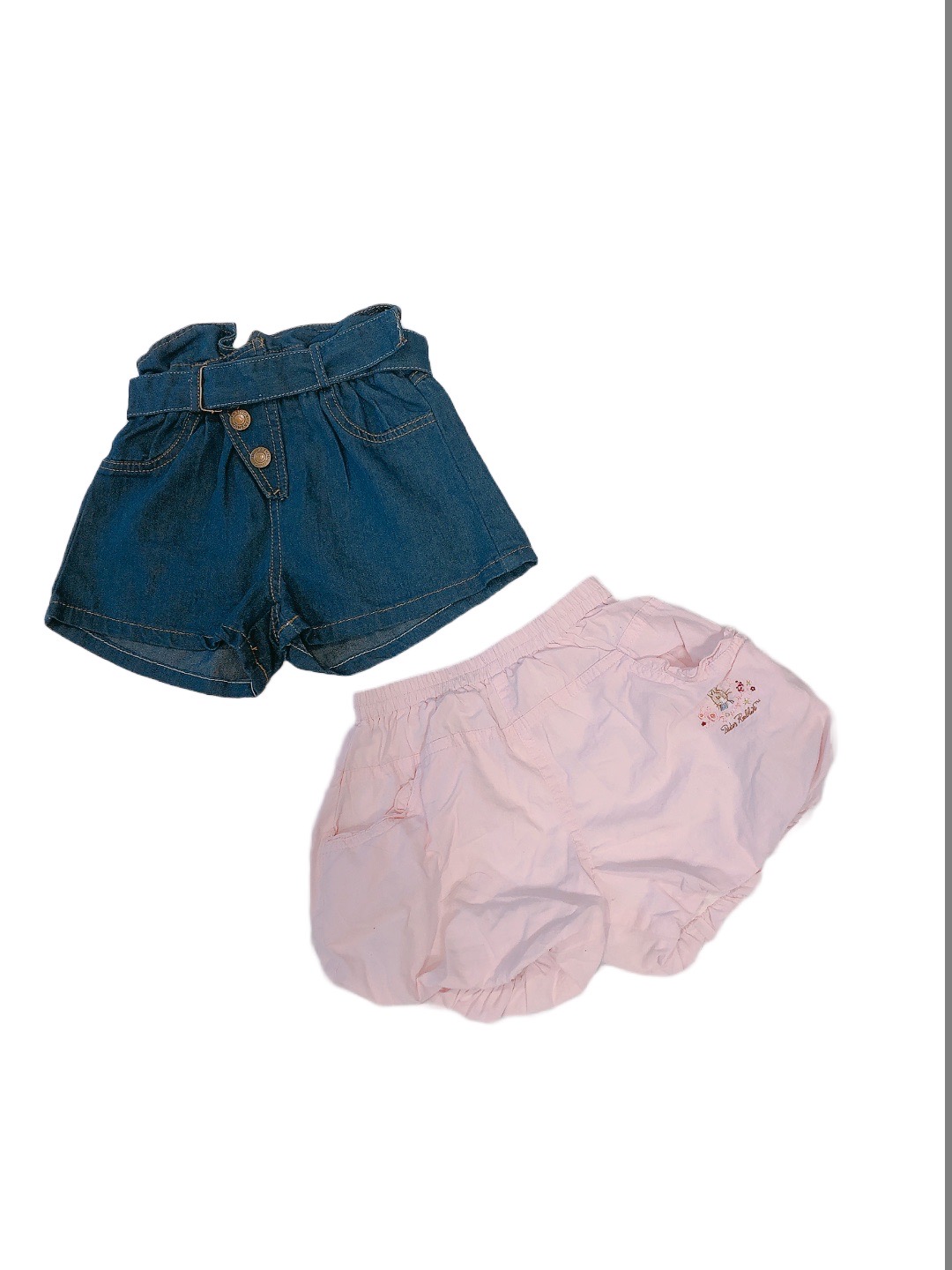 《奇哥》彼得兔粉紅女童短褲&兒童牛仔短褲(4A) NT$99