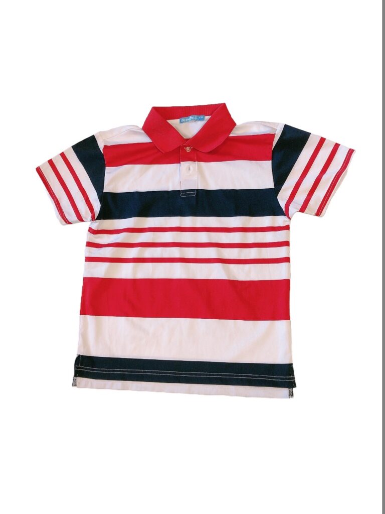 彈性紅白條紋男童Polo衫(130)
NT$99