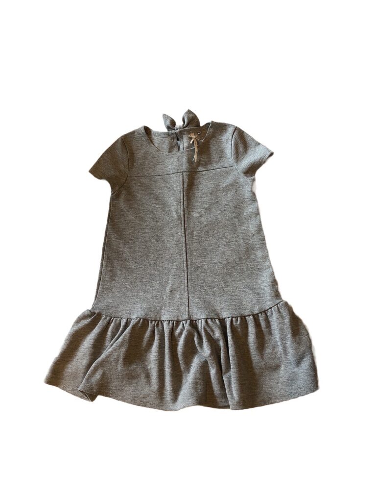 《NEXT》氣質灰色棉質短袖女童洋裝(5Y)