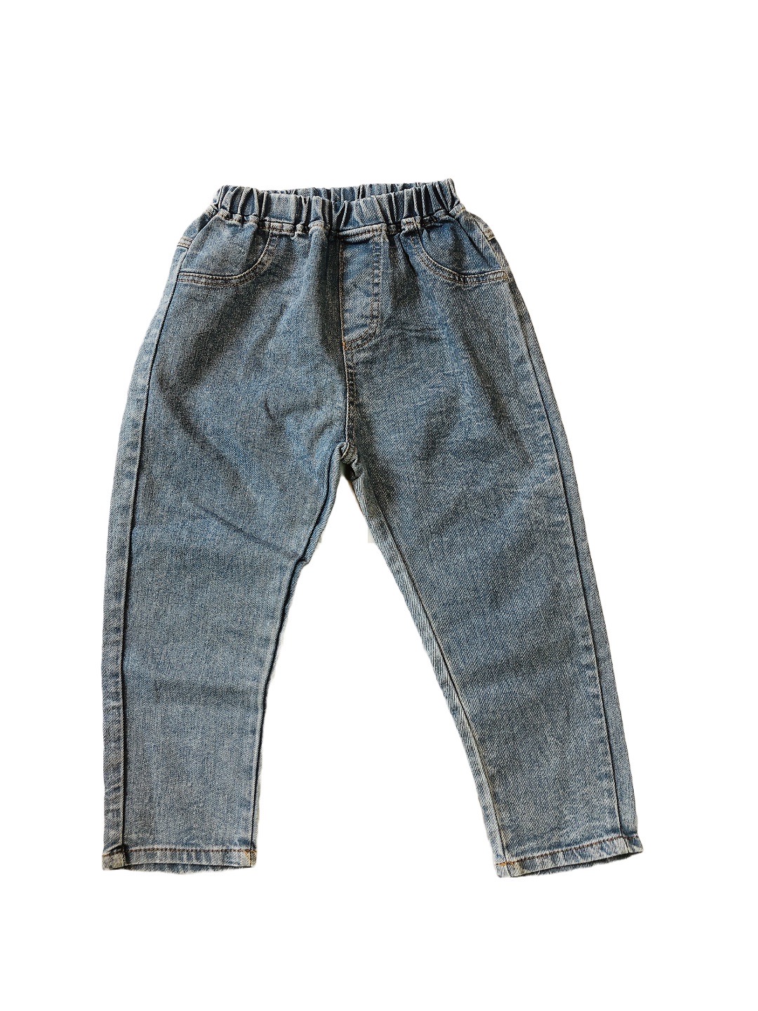 淺藍寬版薄兒童牛仔褲(13) NT$79