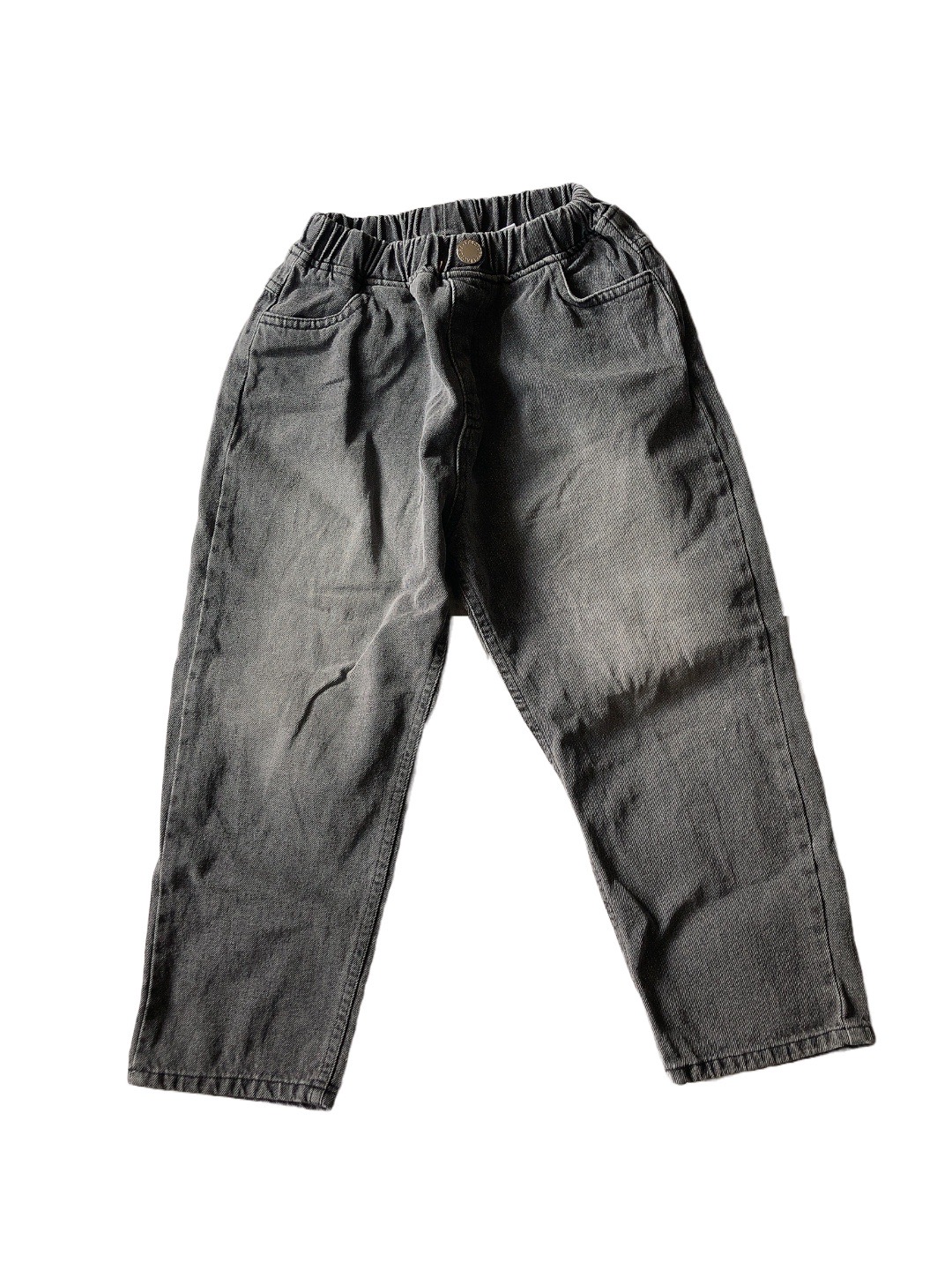 灰色寬版兒童牛仔褲(13) NT$79