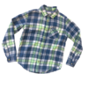 《Lativ》法蘭絨綠藍格紋長袖男童襯衫(140) NT$149