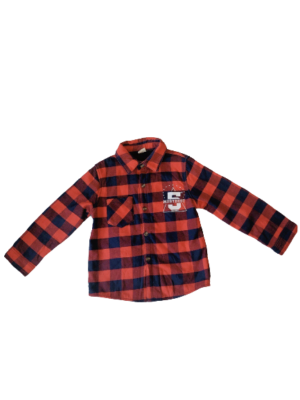 【聖誕風格】黑紅格紋內刷毛男童襯衫(11) NT$39