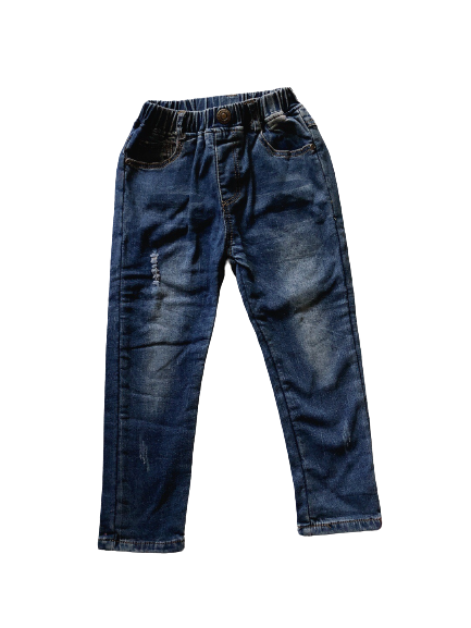 藍色鋪棉長兒童牛仔褲(9)
NT$69