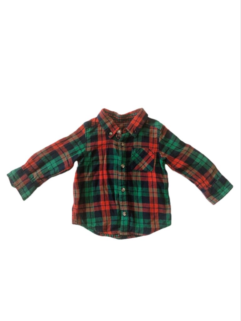 【聖誕風格】《OLDNAVY》紅綠格紋長袖棉質男童襯衫(18-24M)
NT$149