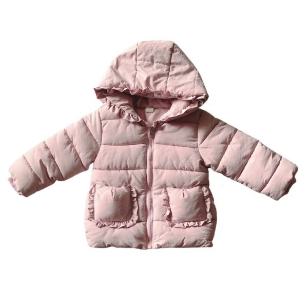 韓版粉色保暖外套(6)(90-100)