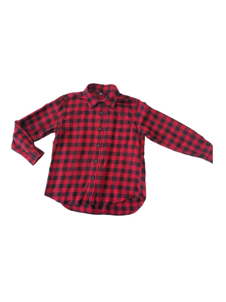 【聖誕風格】《UNIQLO》法蘭絨紅黑格紋長袖男童襯衫(120)
NT$149