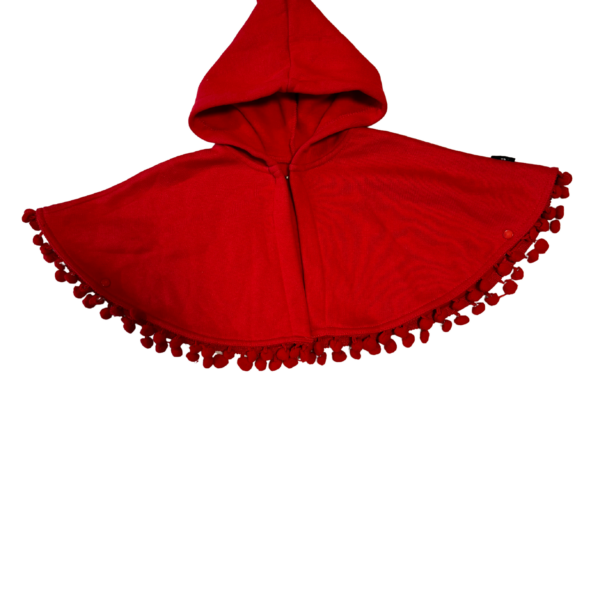 二手童裝-紅色舖綿小紅帽披風(73)