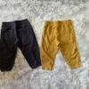《Carter's》棉質黃色及牛仔造型長褲二件組(12M)