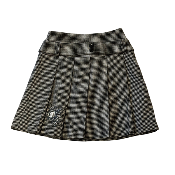 《BETTY BOOP》黑白千鳥紋毛料百褶短裙(10)(130-140公分)