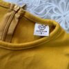黃色花朵袖口造型長袖洋裝(9)(100)