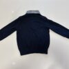 H&M童裝 學院風深藍格紋假兩件長袖針織上衣(1.5-2歲92公分)