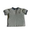灰色藍白圓領造型男童短袖上衣(120-130公分)