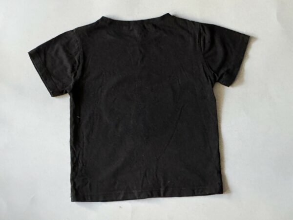 黑色蜘蛛亮片雙面圖案男童短袖上衣(120-130公分)