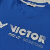 VICTOR上衣 深藍大童衣服運動短袖上衣(XS)(150-160公分)