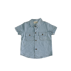 淺藍薄短袖男童襯衫(3)(85公分)
