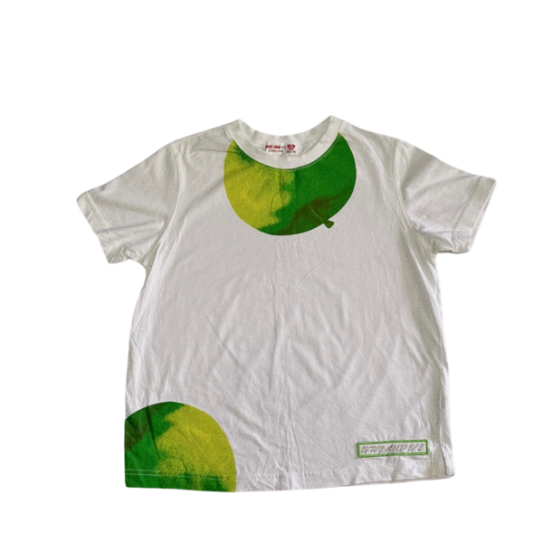 WHY AND 1/2童裝 綠蘋果造型白色短袖上衣(155)
