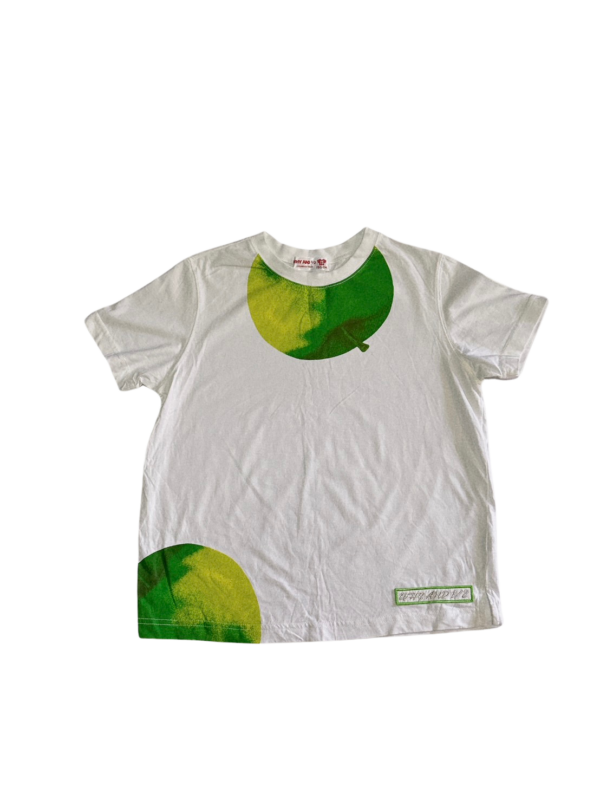 WHY AND 1/2童裝 綠蘋果造型白色短袖上衣(155)