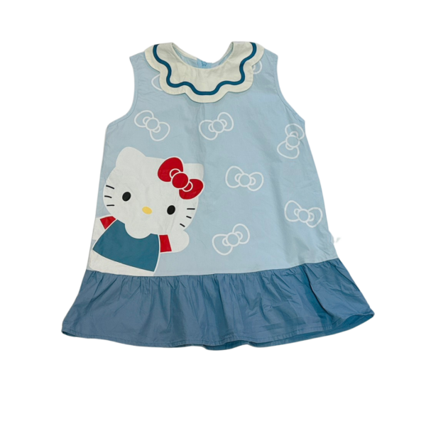 MILAMILA KID'S藍色凱蒂貓無袖女童洋裝(140)