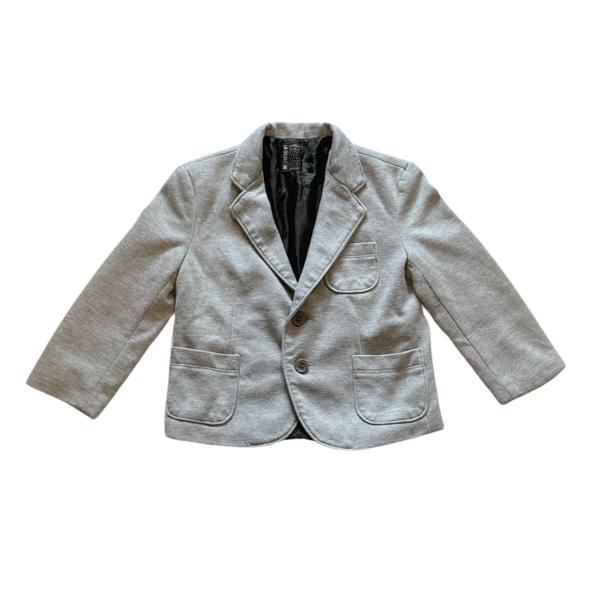 灰色棉質男童西裝外套(3T)(90-100公分)