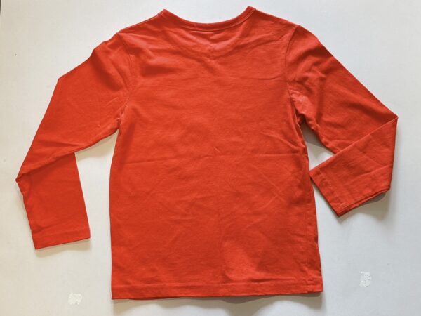 挖系金孫紅色薄長袖兒童上衣(120-130)