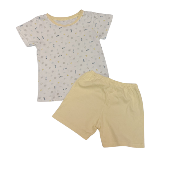 麗嬰房童裝黃色短袖兩件式家居服(4)(100公分)