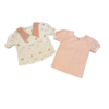 氣質女童短袖上衣二件組(7)(95公分)