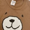 咖啡色熊熊圖案短袖包屁衣&淺藍薄短袖套裝組(1)(85公分)