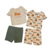 老虎系列兒童短袖套裝組共2衣2褲(9-12M)