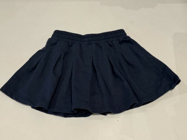 NET童裝 深藍腰部彈性伸縮褲裙(130)