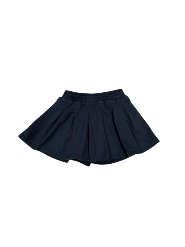 NET童裝 深藍腰部彈性伸縮褲裙(130)